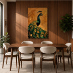 Peacock Bird Wall Art Animal Feathers Wildlife Nature Symbol Gift Living Room Home Decor