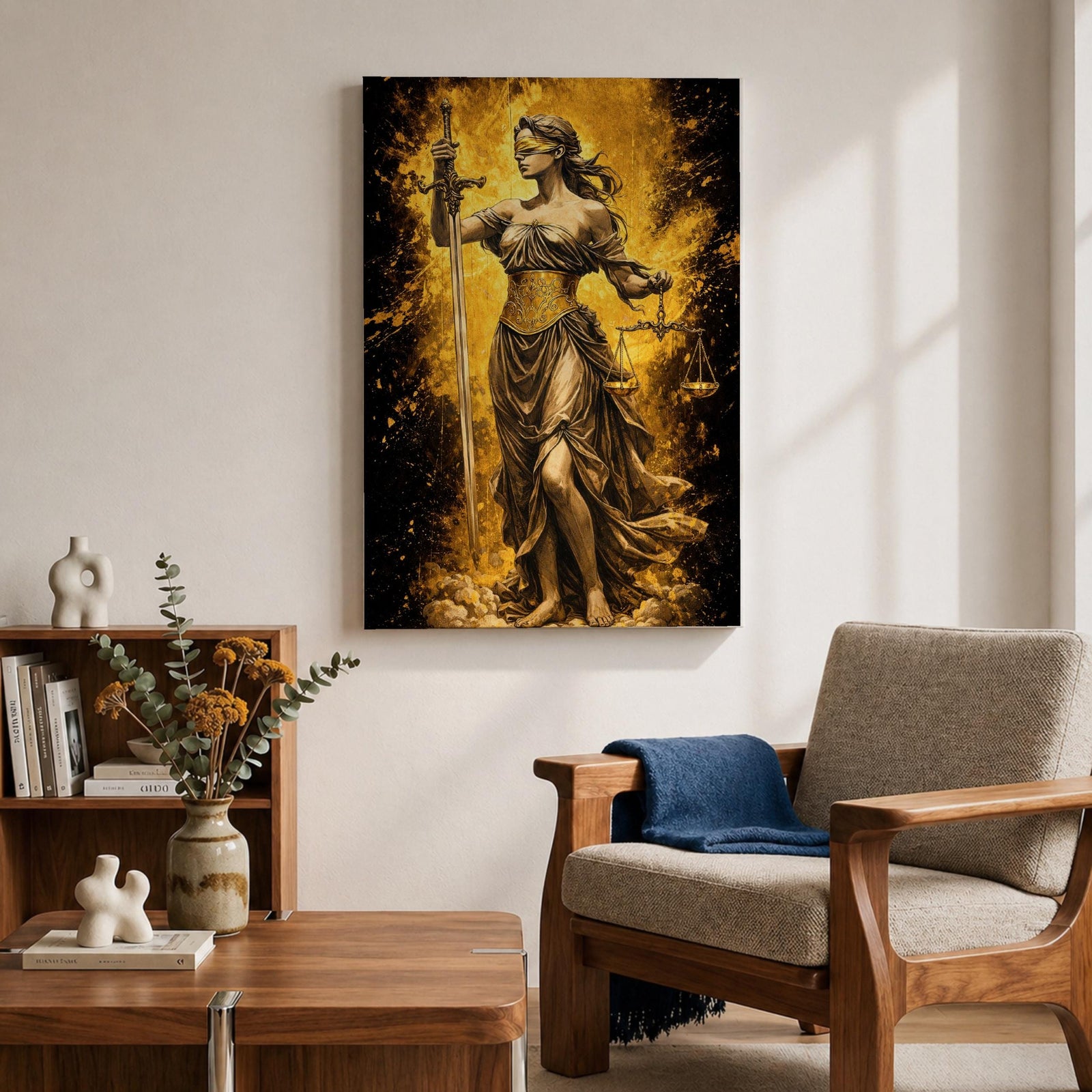 Lady Justice Goddess Wall Art Themis Greek Mythology Symbol Gift Law Office Home Decor