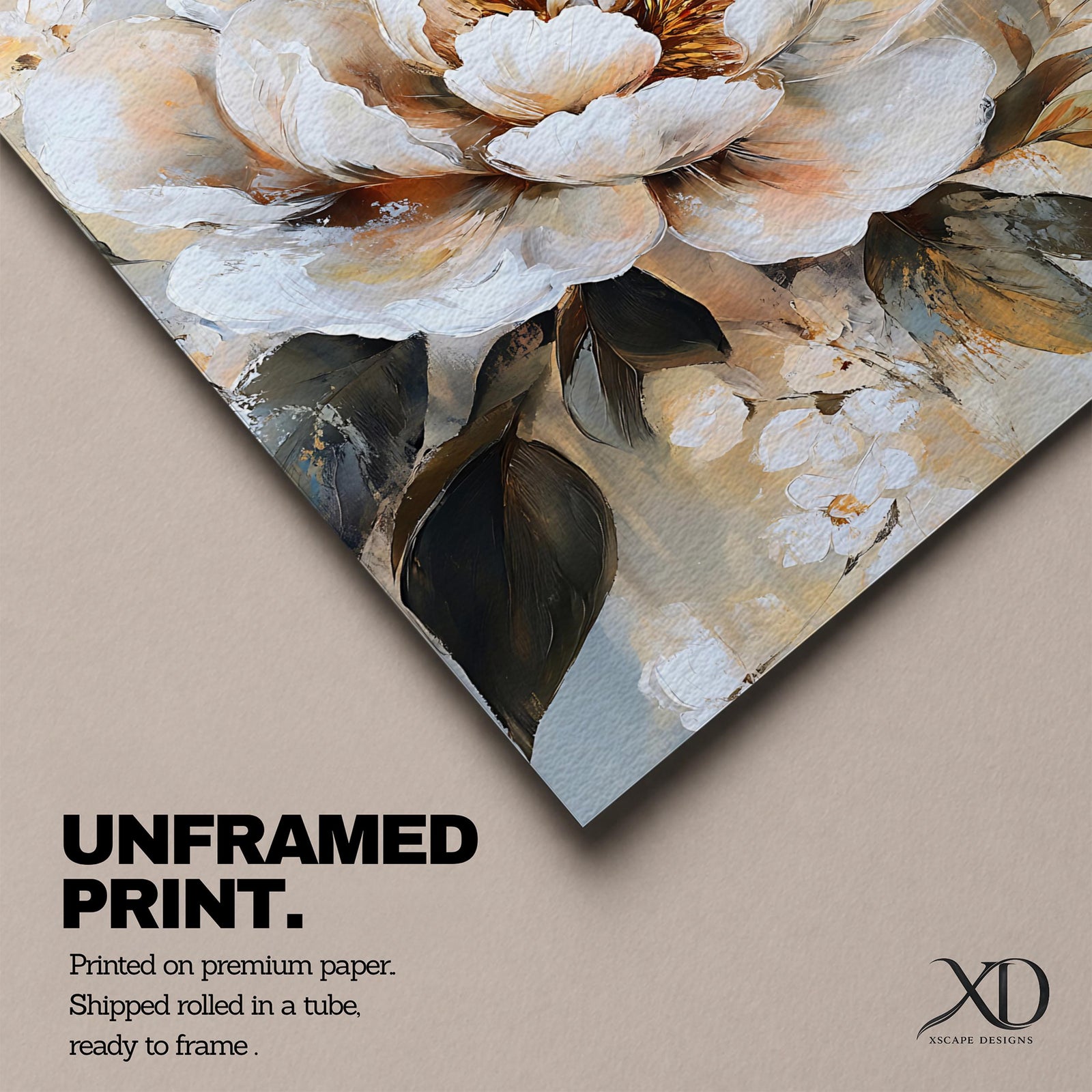 A detailed vintage-style floral painting featuring a large, lush peony bouquet with soft petals and intricate leaves. The artwork showcases a classic botanical composition with a warm, muted color palette, emphasizing natural textures and delicate flower forms in a framed canvas presentation.