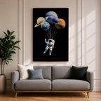 Astronaut Space Wall Art Solar Balloons Space Fantasy Symbol Gift Living Room Home Decor