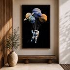 Astronaut Space Wall Art Solar Balloons Space Fantasy Symbol Gift Living Room Home Decor