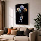 Astronaut Space Wall Art Solar Balloons Space Fantasy Symbol Gift Living Room Home Decor