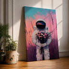 Astronaut Space Wall Art Cosmonaut Explorer Abstract Floral Symbol Gift Living Room Home Decor