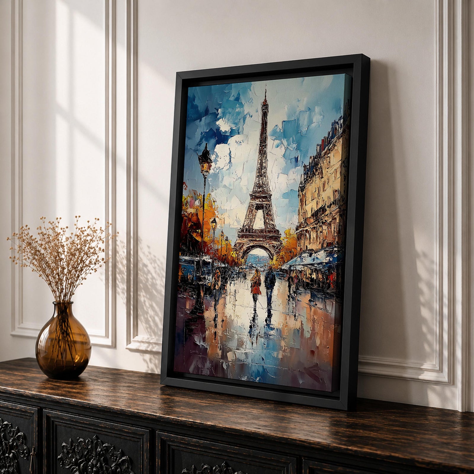 Eiffel Tower French Wall Art Paris City Abstract Travel Gift Living Room Home Decor