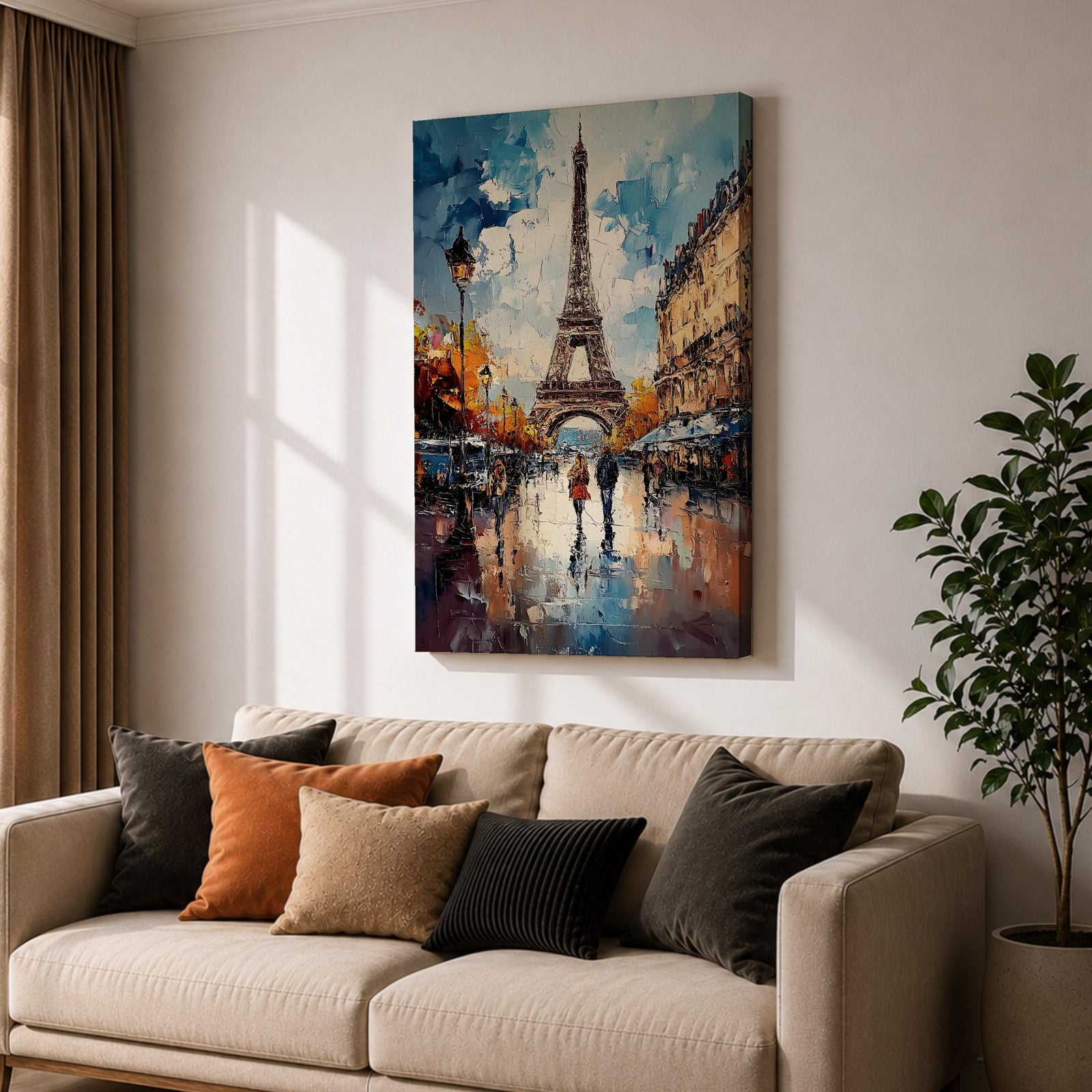 Eiffel Tower French Wall Art Paris City Abstract Travel Gift Living Room Home Decor