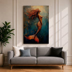 Mermaid Mythical Wall Art Sea Goddess Nymph Ocean Fantasy Gift Living Room Home Decor
