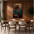 Mermaid Mythical Wall Art Sea Goddess Nymph Ocean Fantasy Gift Living Room Home Decor