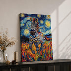 Zebra Animal Wall Art Running Zebra Horse Abstract Nature Gift Living Room Home Decor
