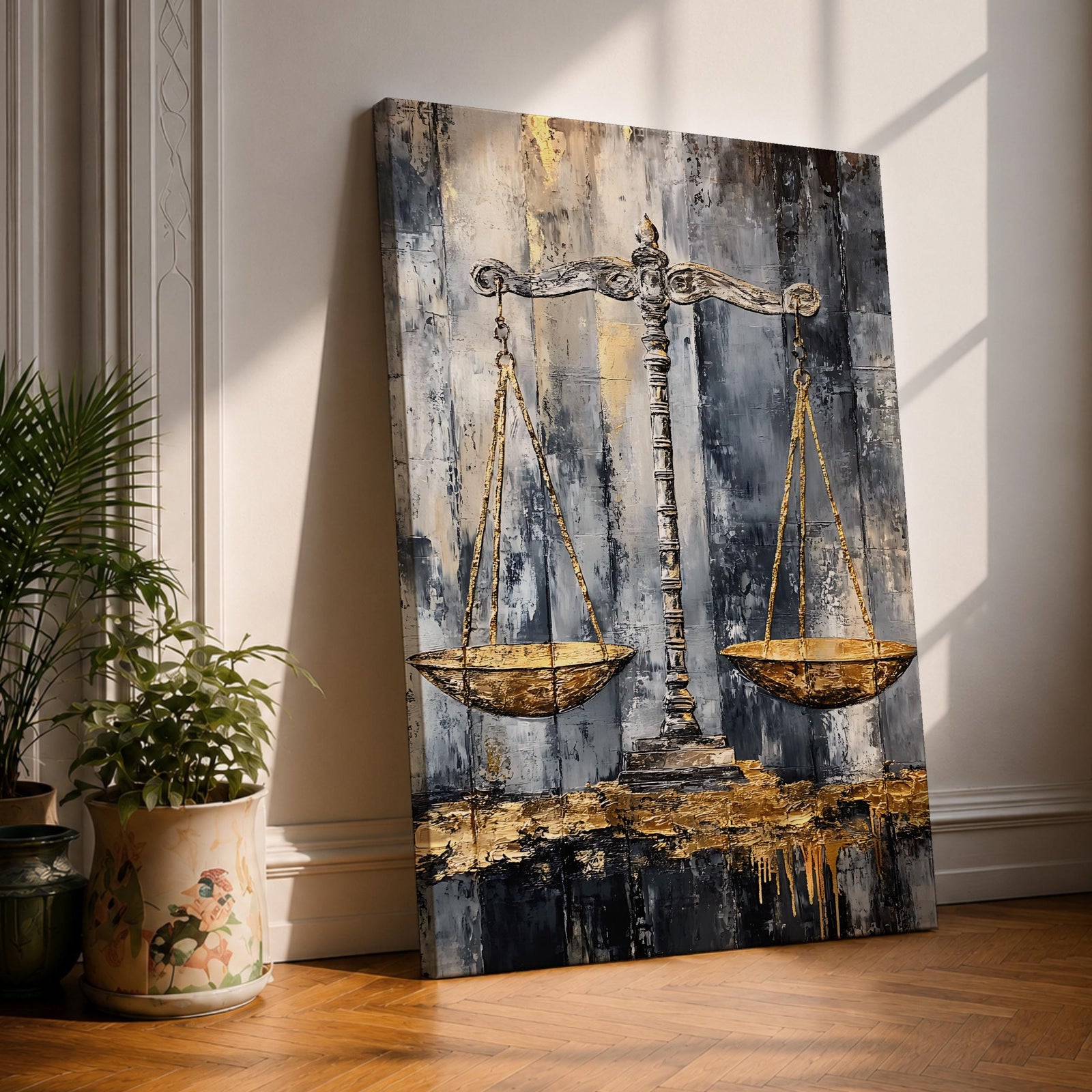 Scales of Justice Legal Wall Art Balance Abstract Modern Gift Law Office Home Decor