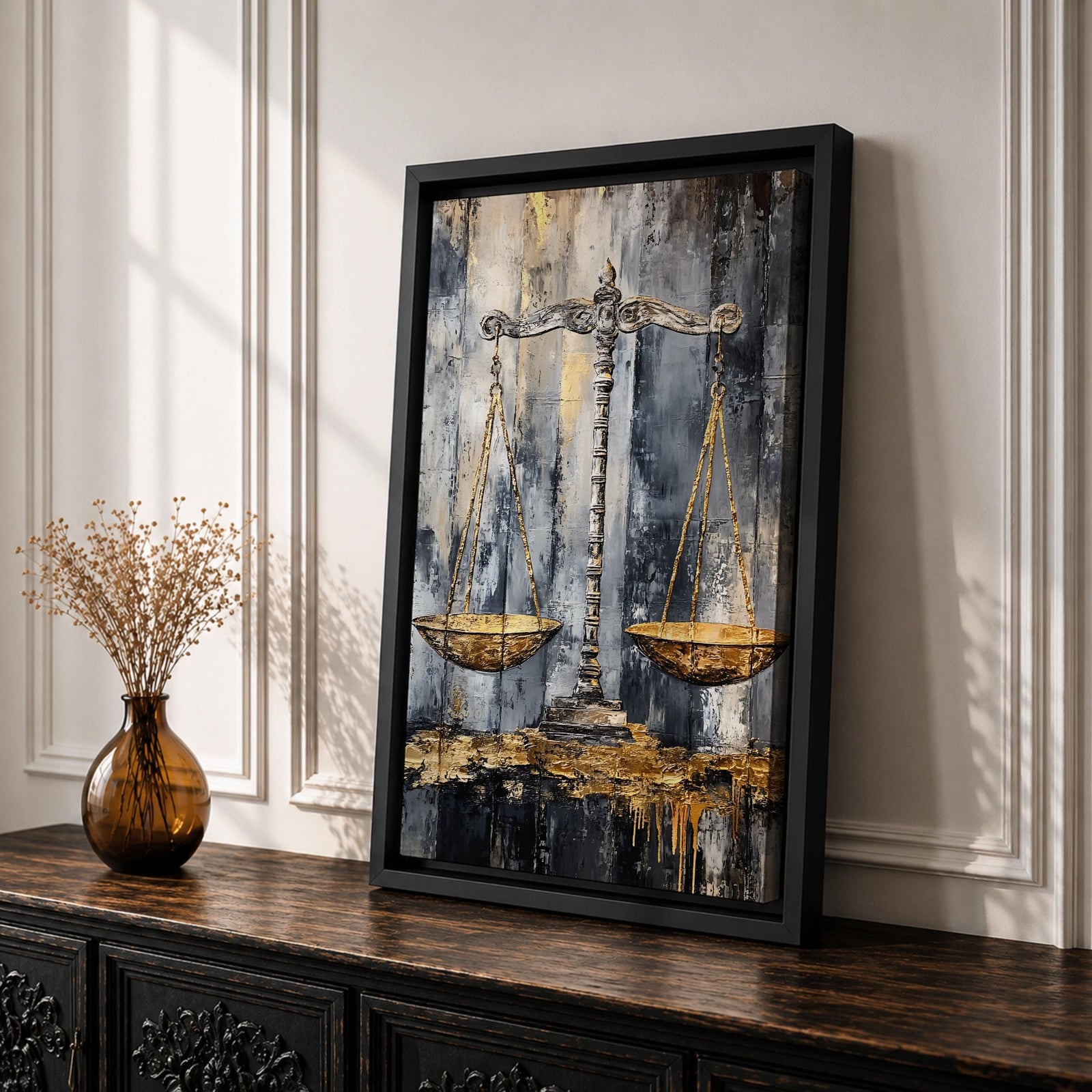 Scales of Justice Legal Wall Art Balance Abstract Modern Gift Law Office Home Decor