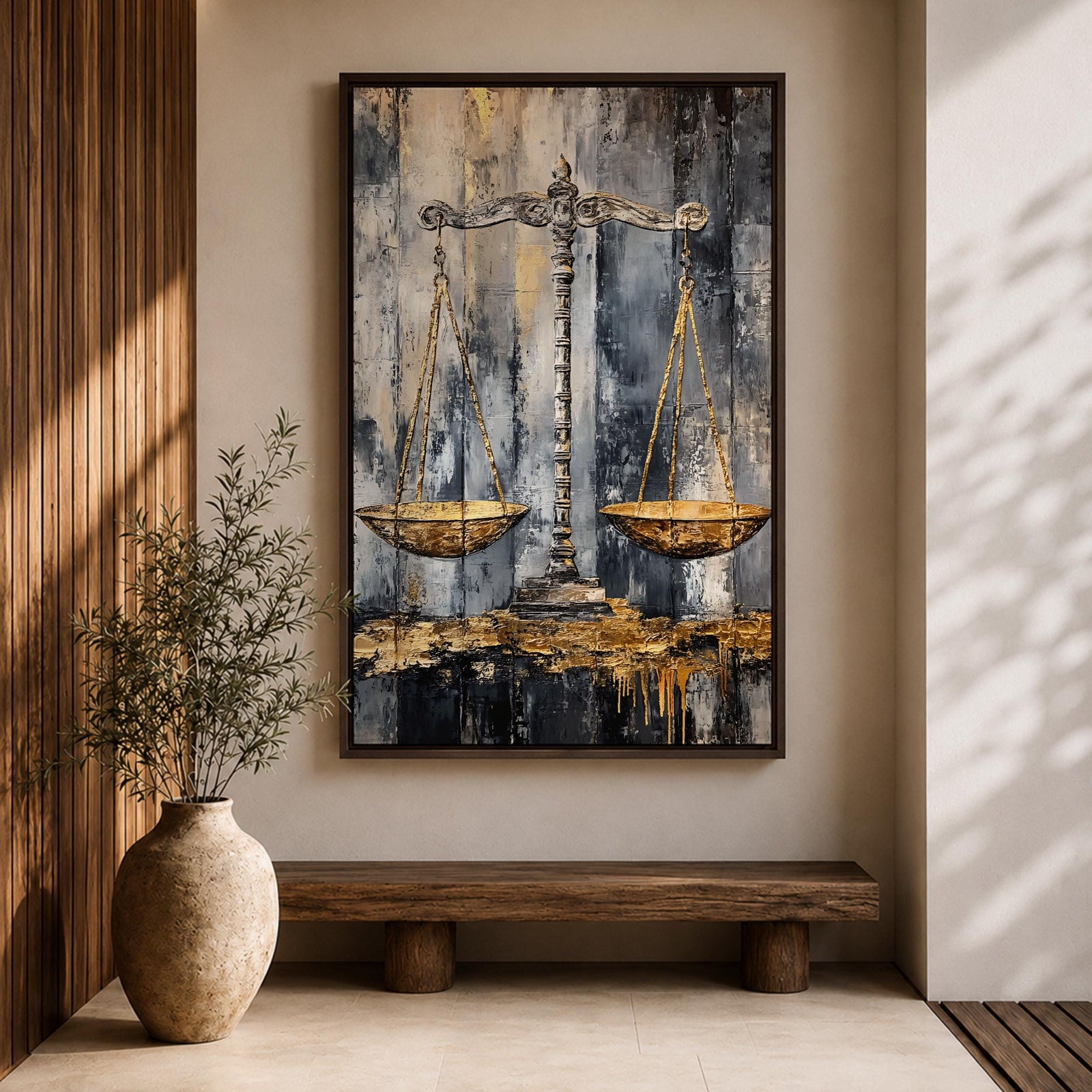 Scales of Justice Legal Wall Art Balance Abstract Modern Gift Law Office Home Decor