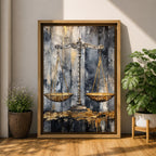 Scales of Justice Legal Wall Art Balance Abstract Modern Gift Law Office Home Decor