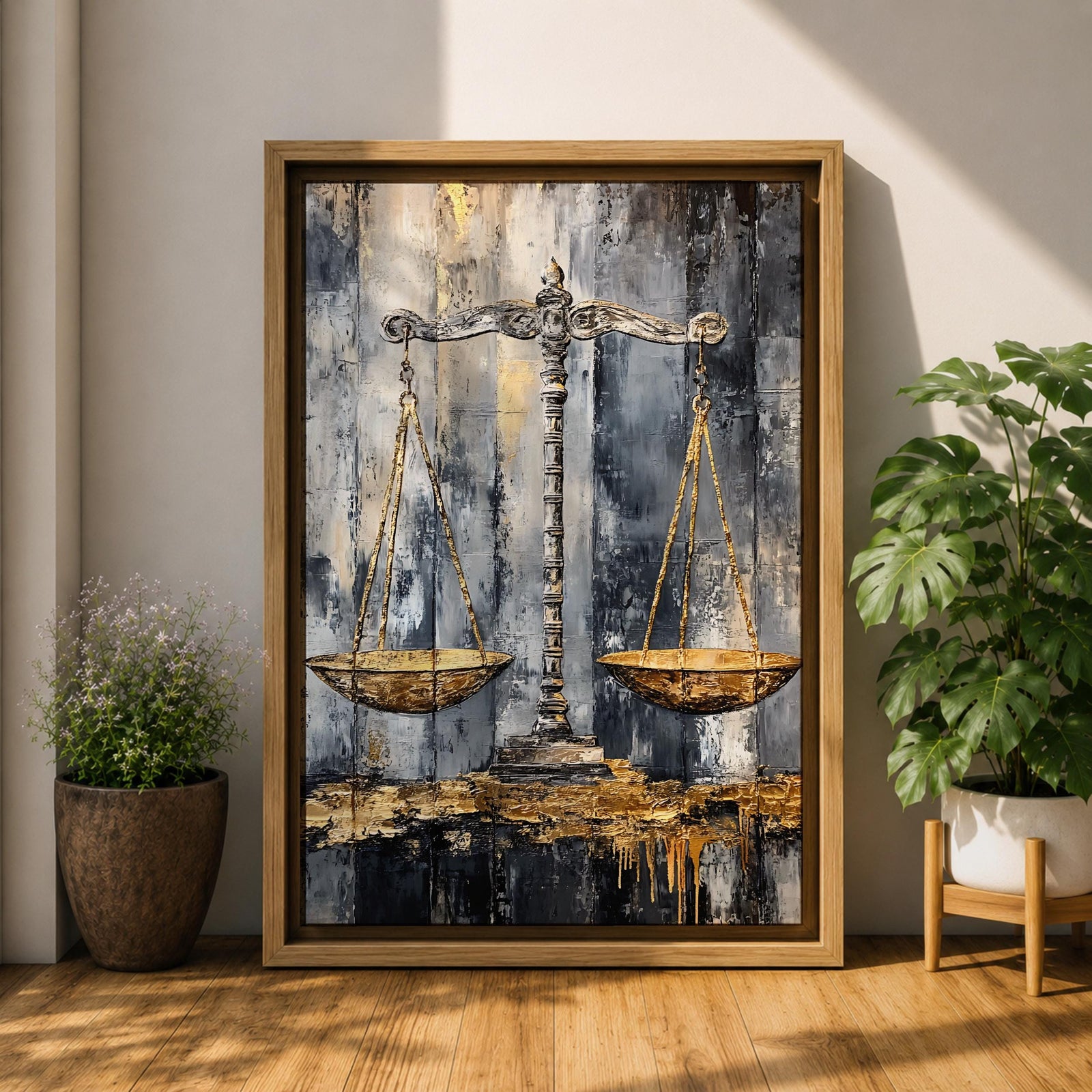 Scales of Justice Legal Wall Art Balance Abstract Modern Gift Law Office Home Decor