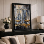 Scales of Justice Legal Wall Art Balance Abstract Modern Gift Law Office Home Decor
