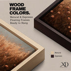 Panoramic painting of a rustic meadow filled with wildflowers and tall grasses in warm earthy tones.