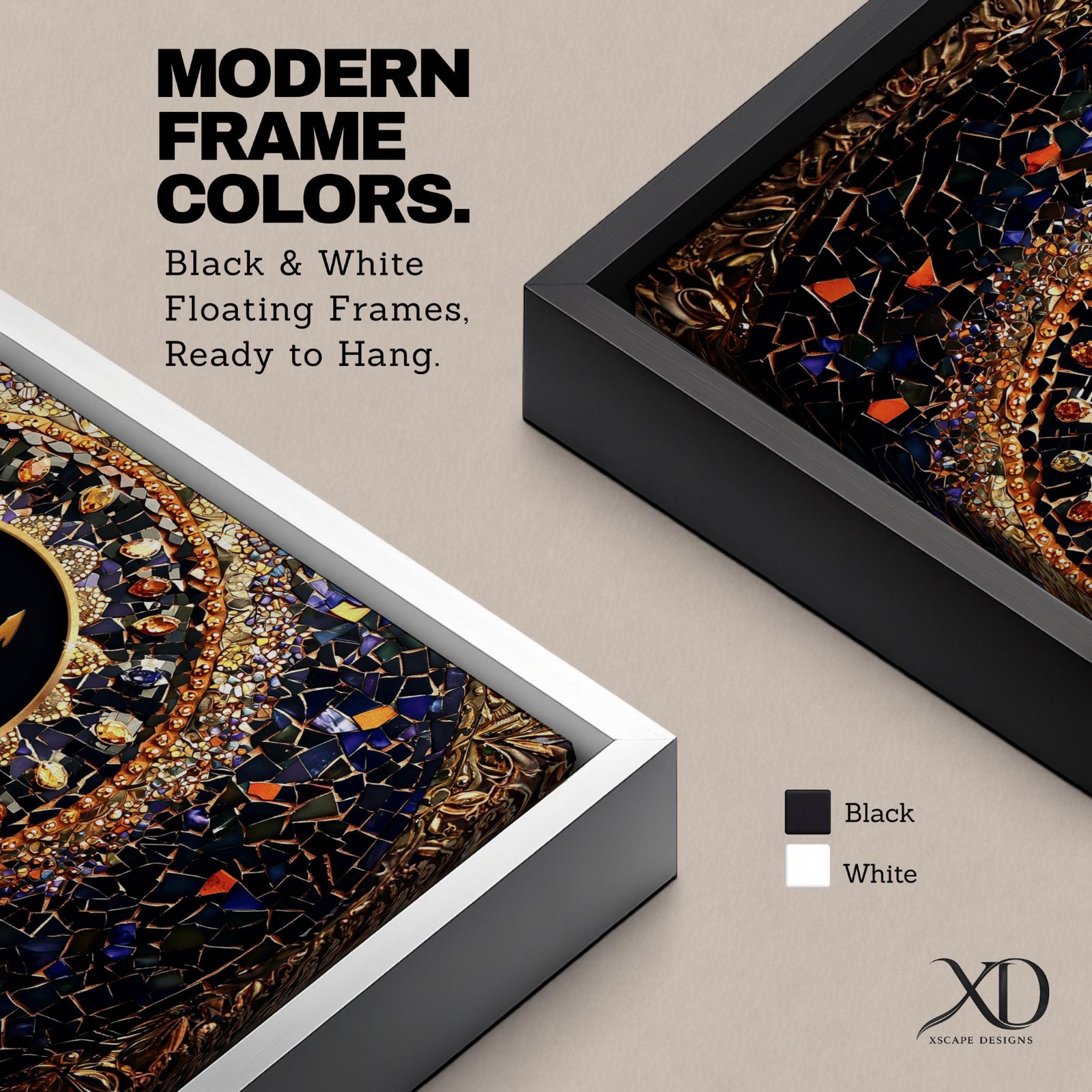 Panoramic artwork featuring golden Arabic calligraphy of Allah centered within an ornate circular Islamic mosaic pattern with deep blue, gold, and jewel toned geometric details.