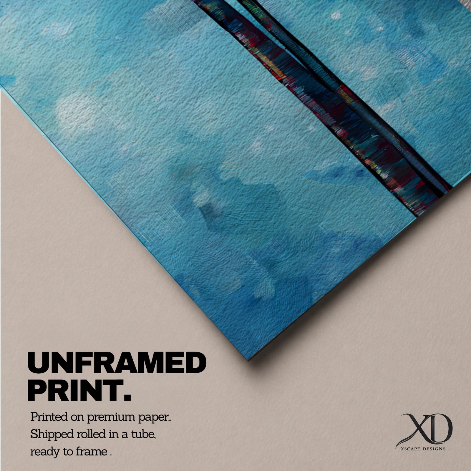 Tall vertical painting of a slender tree with branches filled with red and golden heart shaped leaves rising upward against a soft blue sky. The hearts cluster like blossoms along thin dark branches creating a romantic nature inspired composition with layered painterly textures.