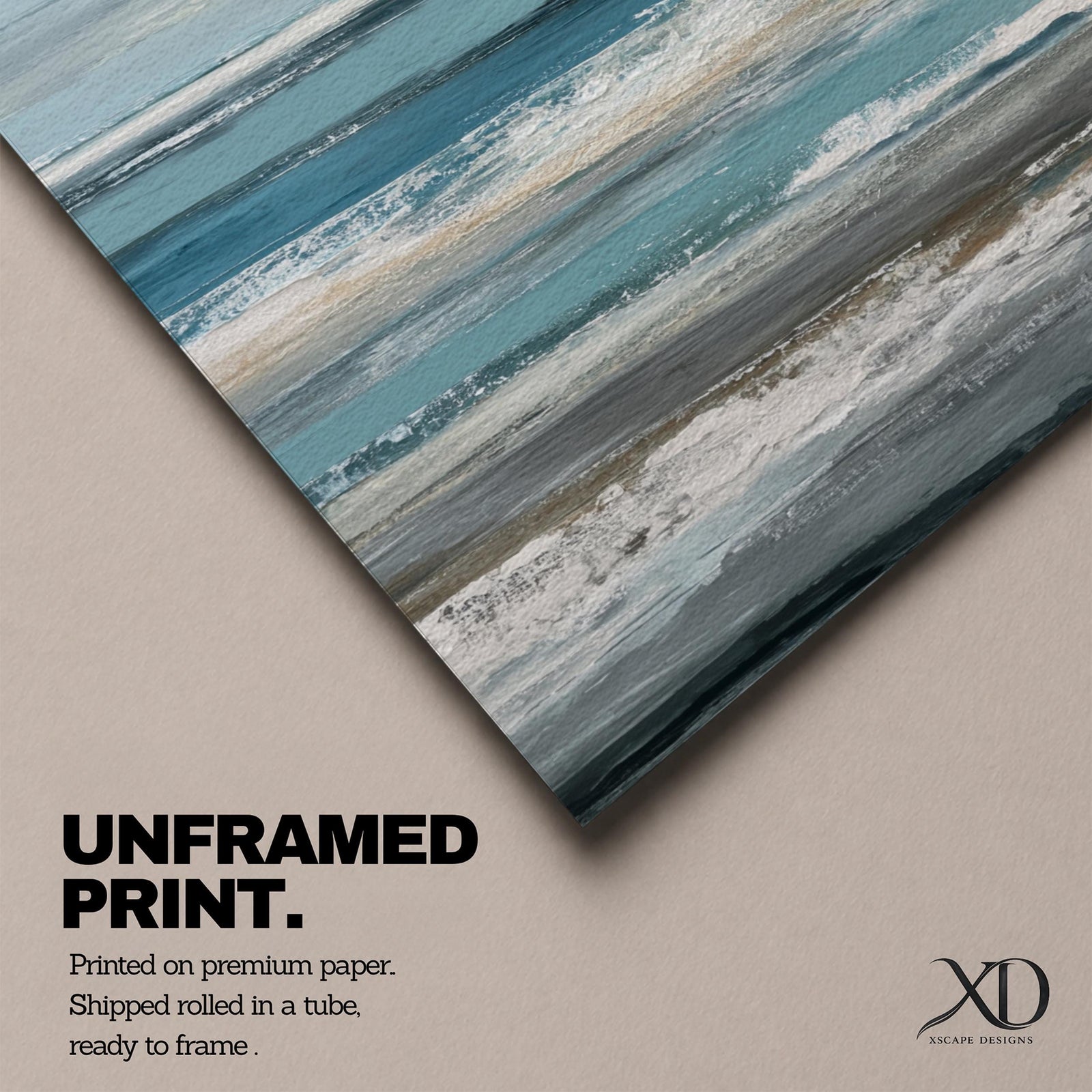 Create a calming retreat with this Ocean Wave Wall Art, featuring soft blue-gray coastal tones and layered abstract seascape textures. This serene canvas print captures the peaceful rhythm of the ocean, making it a beautiful addition to beach homes, bedrooms, living rooms, or coastal-inspired interiors.