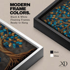 Bring harmony and elegance into your home with this Tree of Life Wall Art, featuring striking teal and gold leaves against a richly textured charcoal background. Twisting branches and intricate roots create a contemporary botanical design that symbolizes strength, growth, and connection, making it a beautiful centerpiece for spiritual and modern interiors.