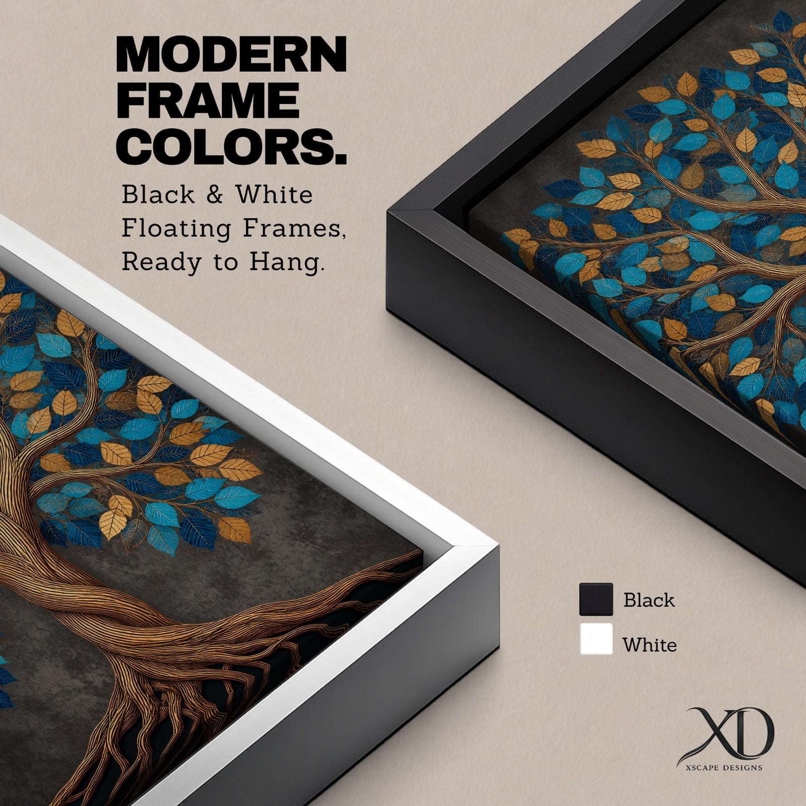 Bring harmony and elegance into your home with this Tree of Life Wall Art, featuring striking teal and gold leaves against a richly textured charcoal background. Twisting branches and intricate roots create a contemporary botanical design that symbolizes strength, growth, and connection, making it a beautiful centerpiece for spiritual and modern interiors.