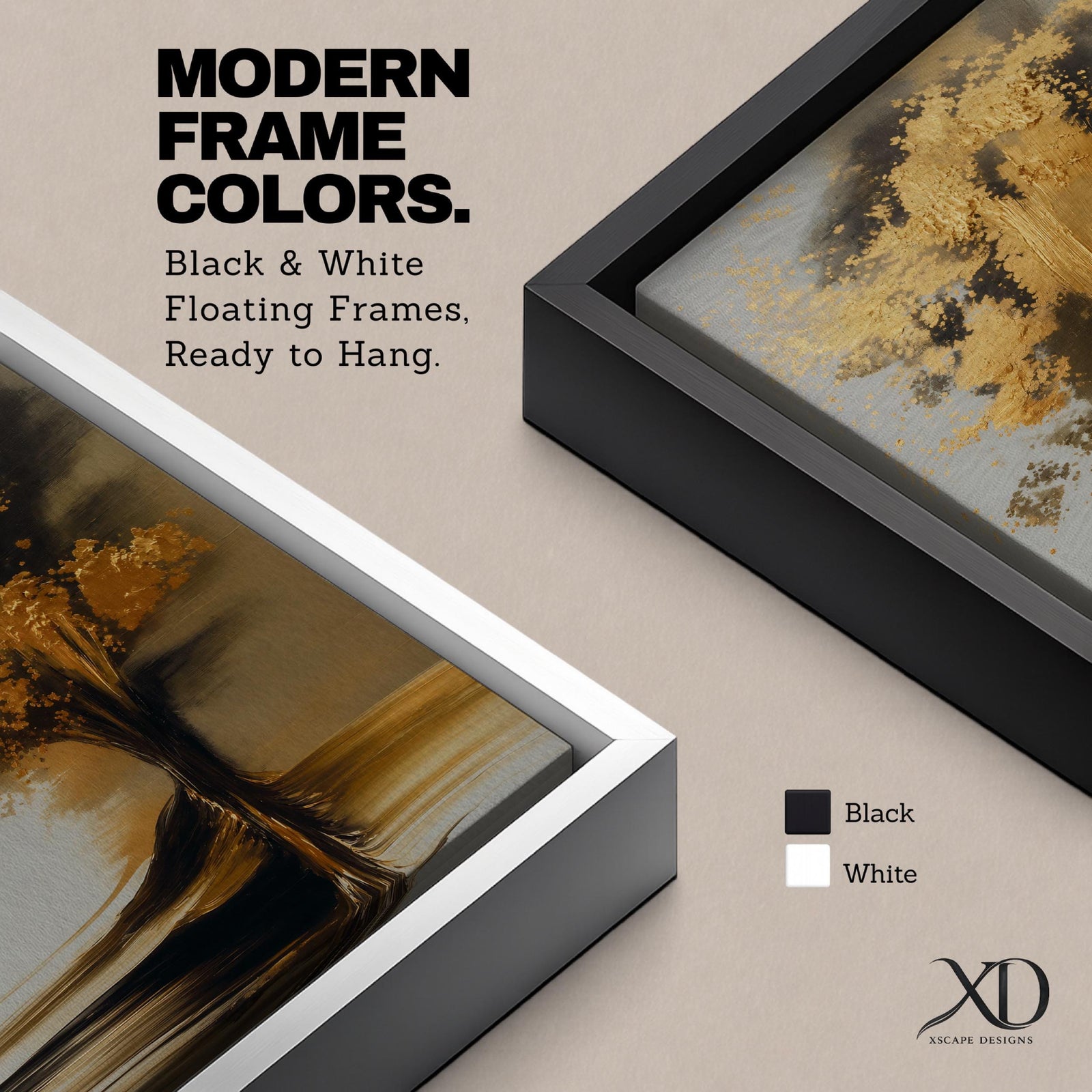 Sophisticated Tree of Life wall art featuring a radiant tree with shimmering golden leaves and flowing branches against a soft neutral background. Abstract spiritual artwork with rich gold accents, elegant textures, and symbolic themes of growth, abundance, wisdom, and renewal for modern home decor.