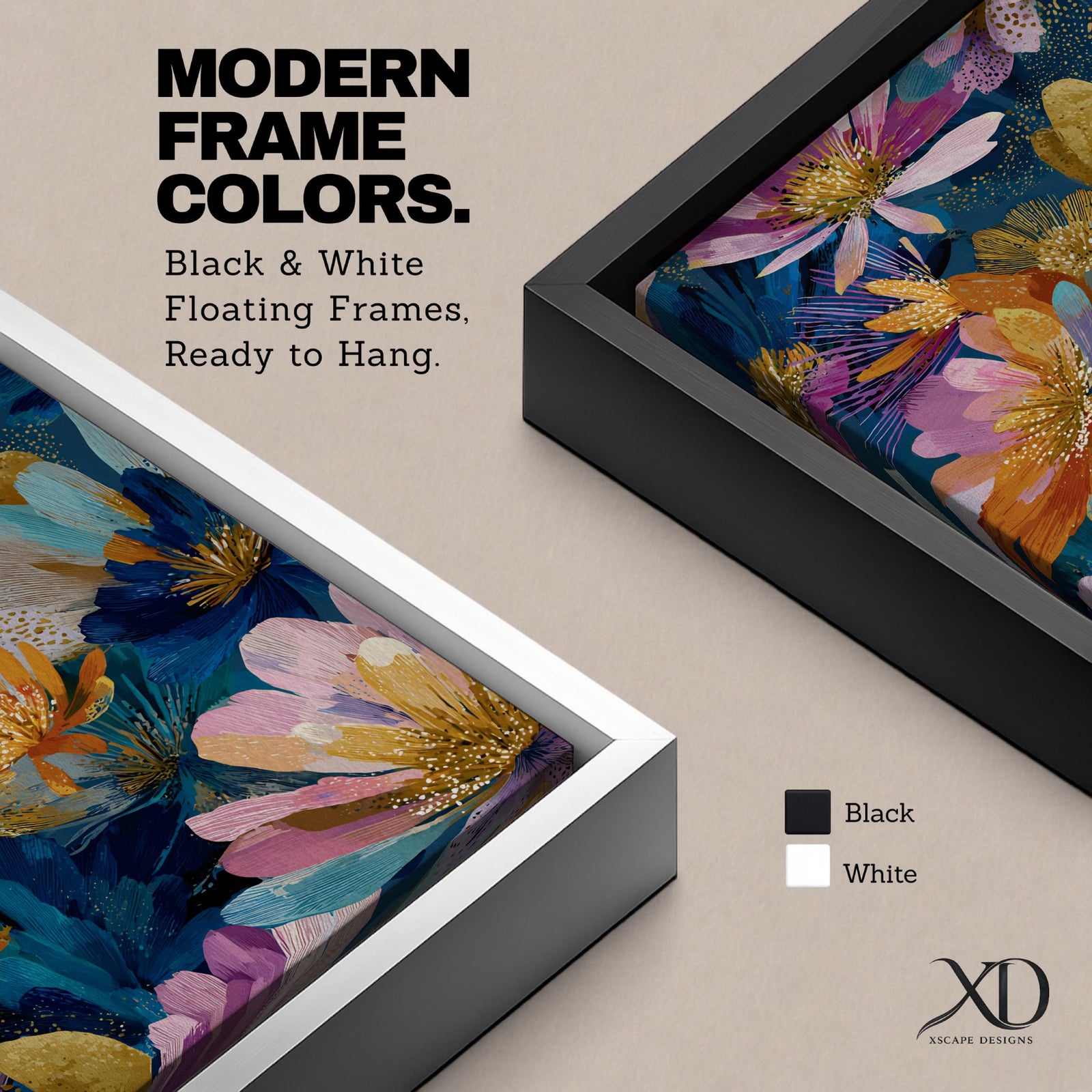 Brighten your home with this Abstract Floral Wall Art, featuring vibrant wildflowers in rich jewel tones accented with elegant gold details. Bold botanical brushstrokes and expressive contemporary styling create a stunning statement piece for living rooms, bedrooms, and modern interiors.