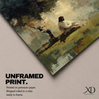 Reflect on faith and peace with this Jesus Praying Wall Art, portraying Christ seated beneath a tree in a tranquil garden rendered in soft impressionist brushstrokes. Neutral earth tones, atmospheric light, and a serene landscape create a meaningful focal point for Christian homes and prayer spaces.