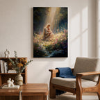 Bring timeless faith and serenity into your home with this Madonna and Child Wall Art, featuring heavenly sunbeams illuminating a peaceful wildflower meadow. This elegant Christian canvas print celebrates maternal love with soft painterly details, making it a beautiful focal point for any prayer room, nursery, or living space.