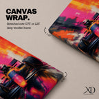 Ignite your passion for motorsport with this Formula One Wall Art, featuring a race car charging forward in a vibrant abstract painting. Bold neon colors, expressive brushstrokes, and dramatic motion make this canvas print a striking centerpiece for man caves, racing rooms, and automotive-inspired spaces.