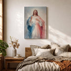 Inspire faith and hope with this Divine Mercy Jesus Wall Art, featuring radiant rays of mercy flowing from Christ in a soft painterly style. This beautiful Christian canvas print brings peace and devotion to prayer rooms, churches, and faith-filled homes.