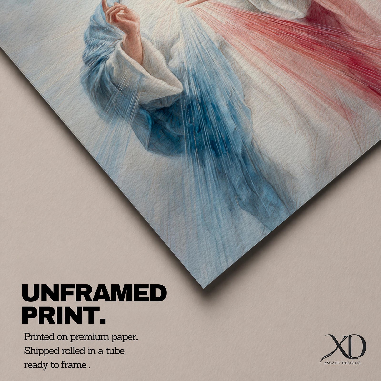 Inspire faith and hope with this Divine Mercy Jesus Wall Art, featuring radiant rays of mercy flowing from Christ in a soft painterly style. This beautiful Christian canvas print brings peace and devotion to prayer rooms, churches, and faith-filled homes.