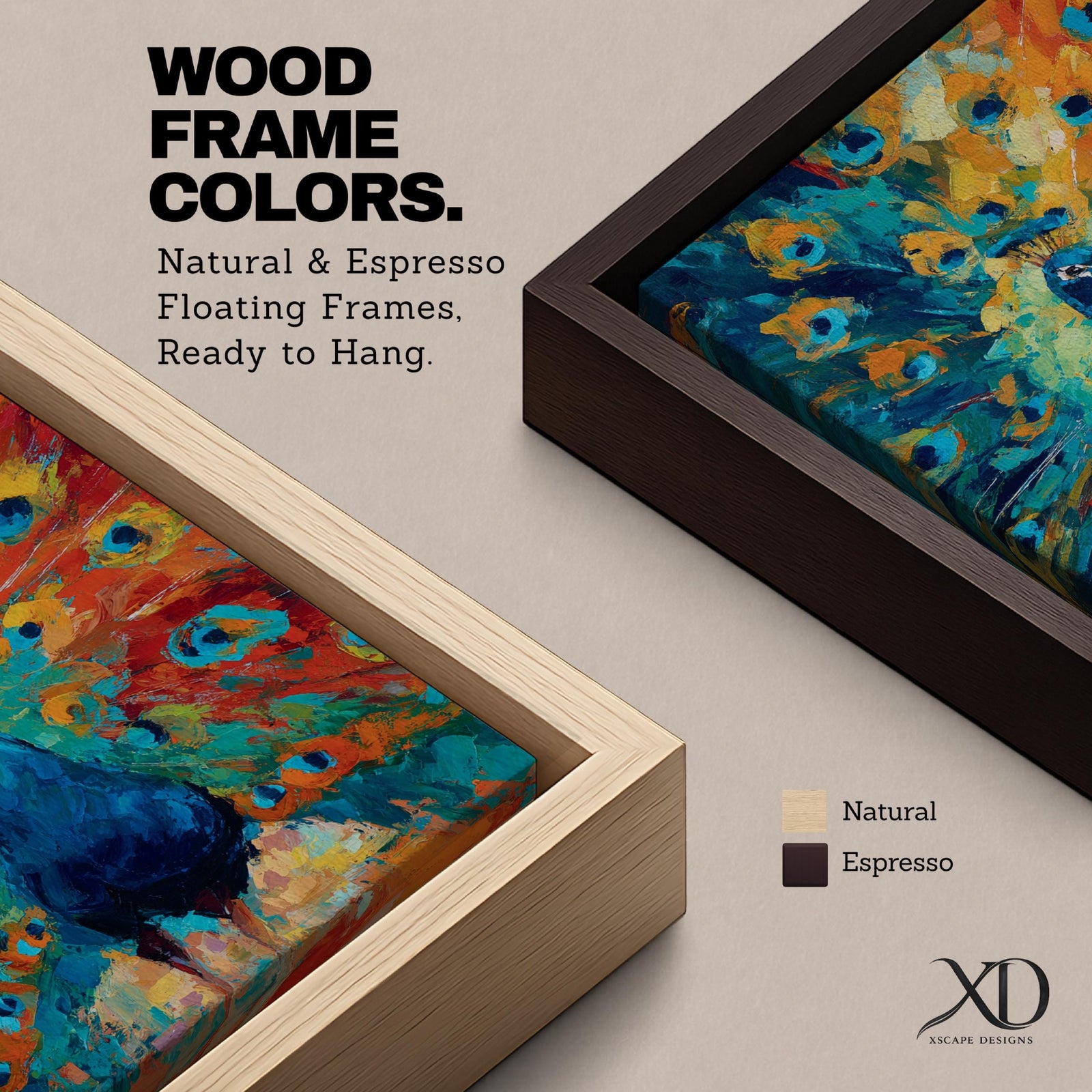 Bring bold color into your home with this Peacock Wall Art, featuring a vibrant expressionist canvas print with richly textured brushstrokes and radiant jewel tones. The dramatic fan of peacock feathers creates a striking focal point, making it perfect for modern living room, bedroom, or office decor.