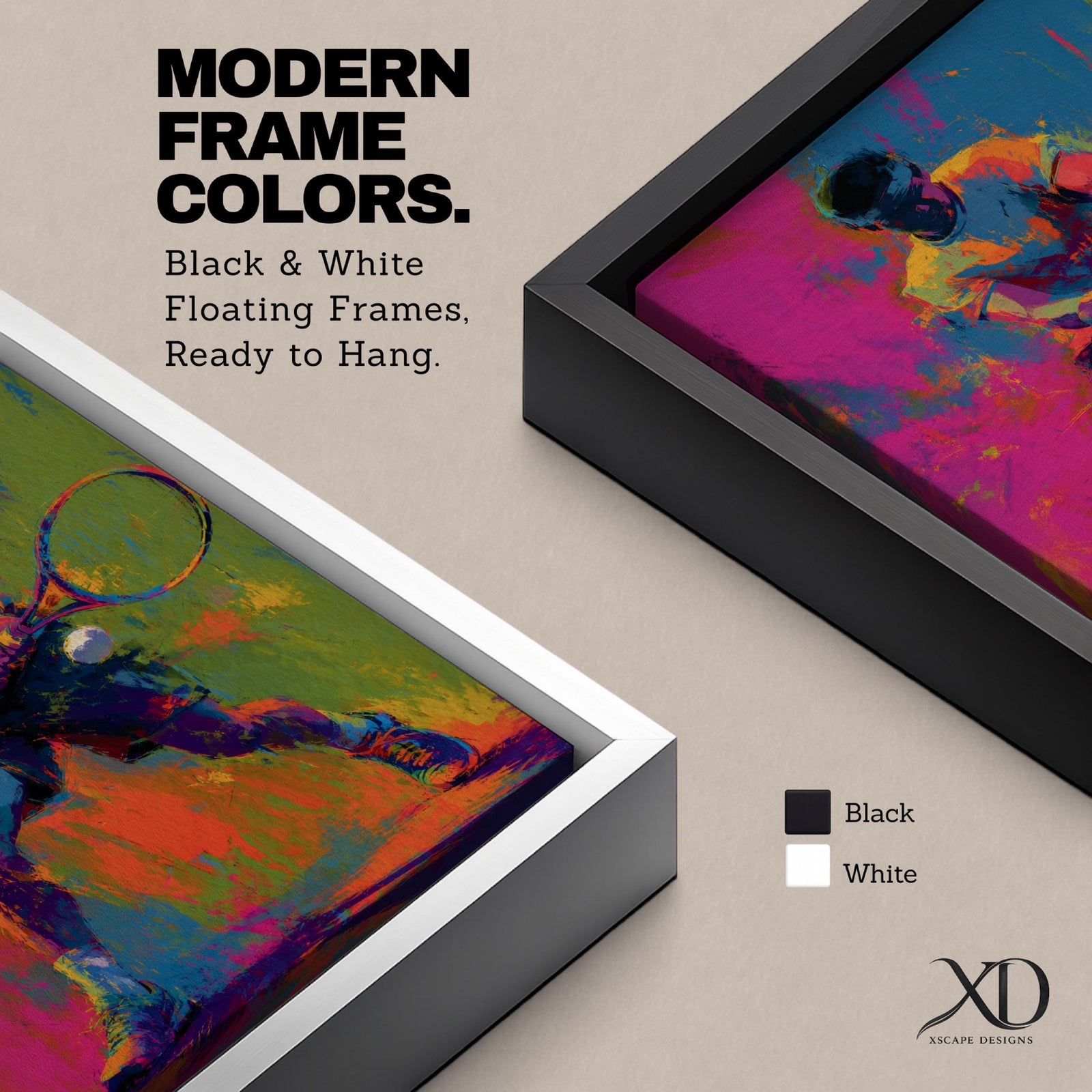 Bring energy and movement into your space with this Tennis Wall Art, featuring a dynamic player captured in bold expressionist brushstrokes and vibrant neon-inspired colors. Rich shades of magenta, teal, orange, and lime create an eye-catching statement for sports rooms, home gyms, offices, and tennis enthusiasts.