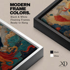 Phoenix wall art featuring a majestic mythical bird soaring through swirling clouds with expansive wings and flowing tail feathers. Rich ornamental details, vibrant colors, and fantasy-inspired design create a dramatic symbol of rebirth, transformation, and immortality.