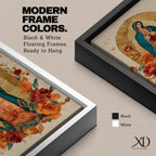 Honor your faith with this Our Lady of Guadalupe Wall Art, featuring a radiant gold halo, elegant floral accents, and warm, timeless colors. This beautiful Catholic canvas print creates a peaceful focal point for prayer rooms, living spaces, churches, or as a meaningful religious gift.